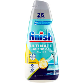 Средство для мытья посуды в посудомоечных машинах Finish Ultimate Igiene Gel Napisan Lemon дезинфицирующий с ароматом лимонк 26 доз 560 ml